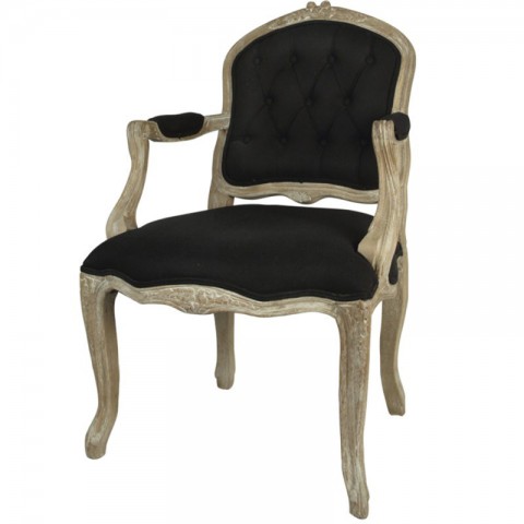 Artelore - Black Maider kárpitozott karfás szék