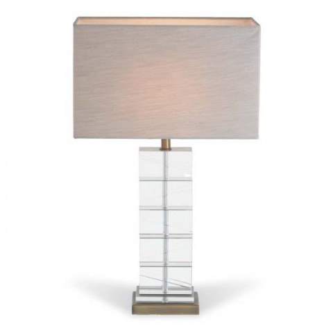 RV Astley - Antique Brass and Clear Crystal asztali lámpa