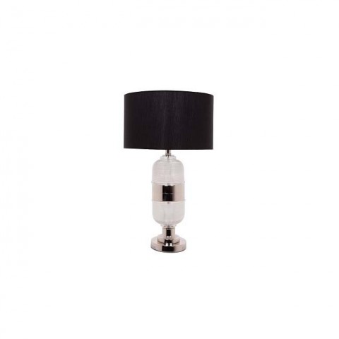 RV Astley - Malin glass and nickel asztali lámpa